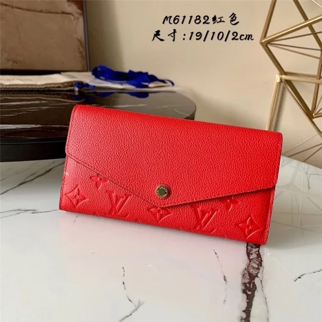 Louis Vuitton محفظة طويلة جلد أسود وذهبي نقش أحادي مونوغرام طية ظرف 18