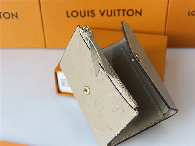 Louis Vuitton Black Gold এমবসড মনোগ্রাম চামড়া Envelope Flap Short Wallet 3