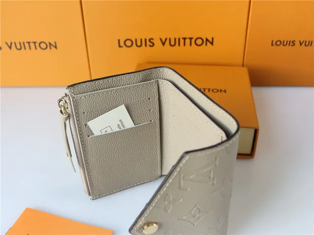 Louis Vuitton Black Gold এমবসড মনোগ্রাম চামড়া Envelope Flap Short Wallet 4