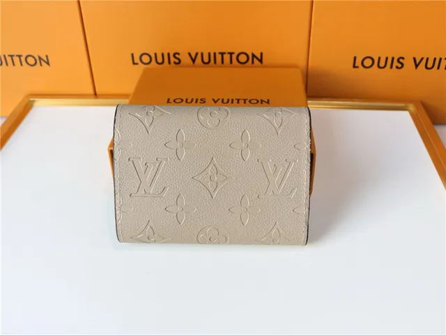 Louis Vuitton Black Gold এমবসড মনোগ্রাম চামড়া Envelope Flap Short Wallet 5
