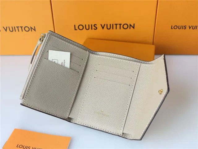 Louis Vuitton Black Gold এমবসড মনোগ্রাম চামড়া Envelope Flap Short Wallet 6