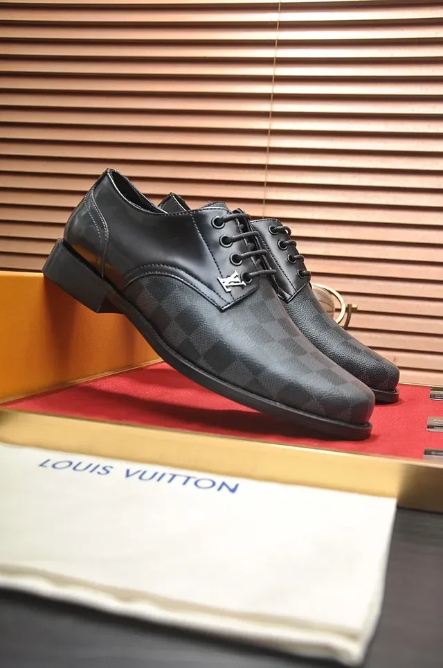 Louis Vuitton Black Gray Lace-Up Damier Graphite Canvas Oxford Shoes 3
