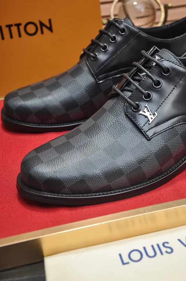 Louis Vuitton Black Gray Lace-Up Damier Graphite Canvas Oxford Shoes 4