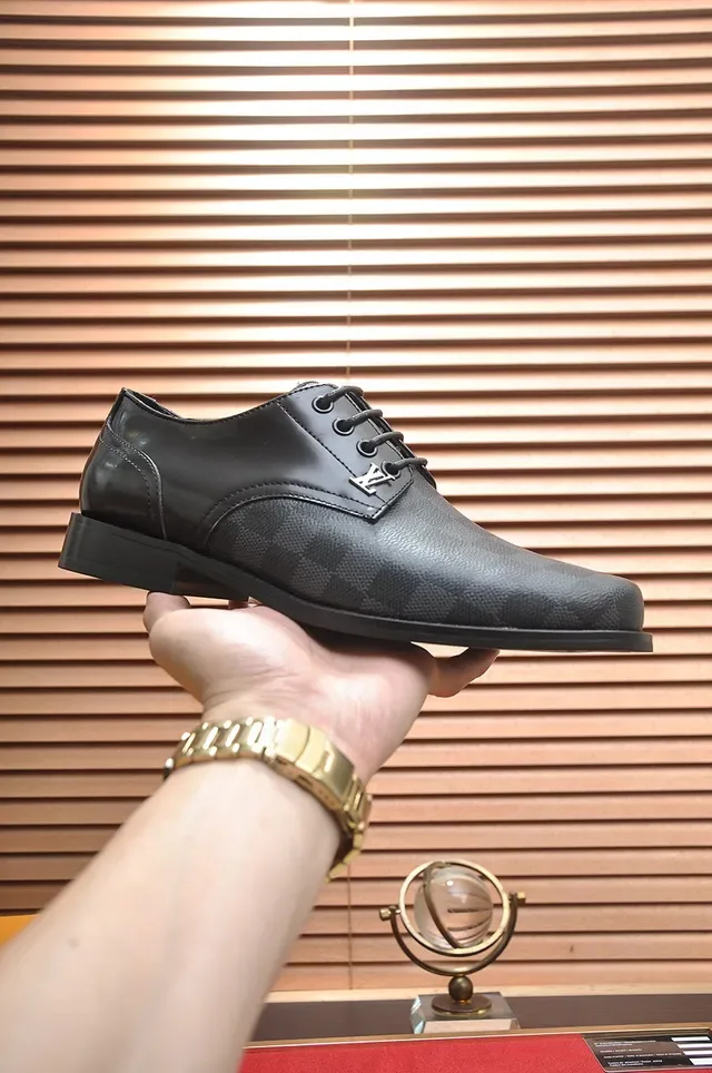 Louis Vuitton Black Gray Lace-Up Damier Graphite Canvas Oxford Shoes 8