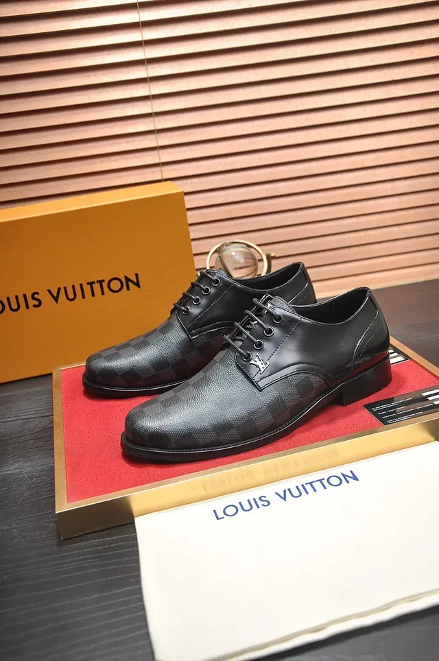 Louis Vuitton Black Gray Lace-Up Damier Graphite Canvas Oxford Shoes 9