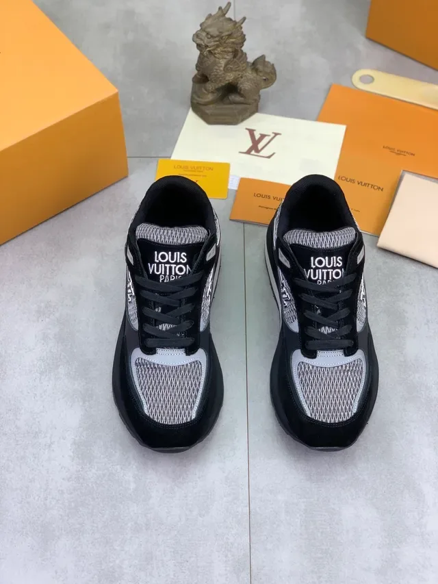 Louis Vuitton 黑色灰色 混合材质 网面与麂皮面板 生活方式运动鞋 7