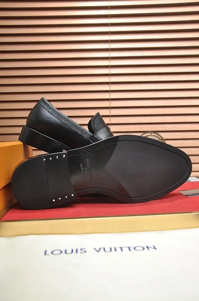 Louis Vuitton Black Leather Penny Loafer Men's Loafers 3