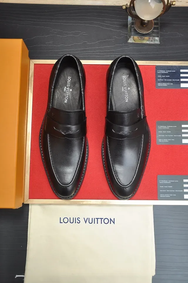 Louis Vuitton Black Leather Penny Loafer Men's Loafers 5