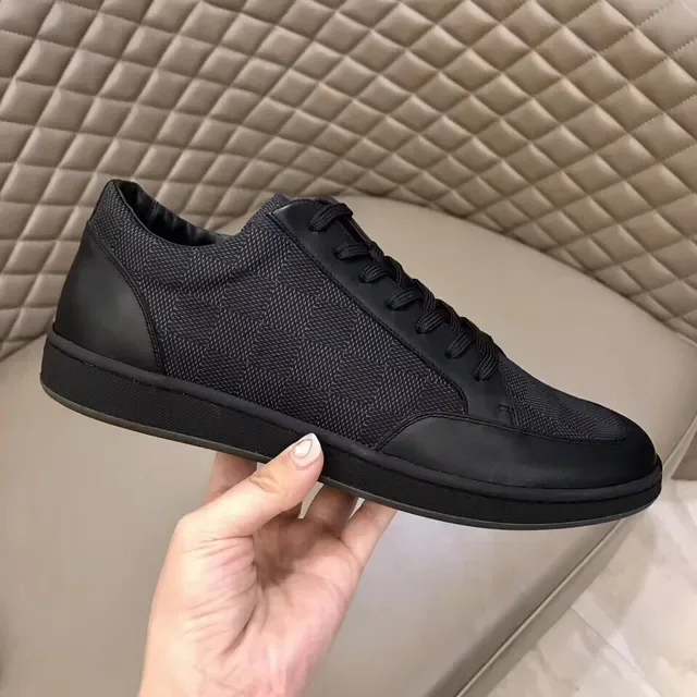Louis Vuitton Black Monogram Canvas Smooth Leather Overlays Lifestyle Sneakers 3