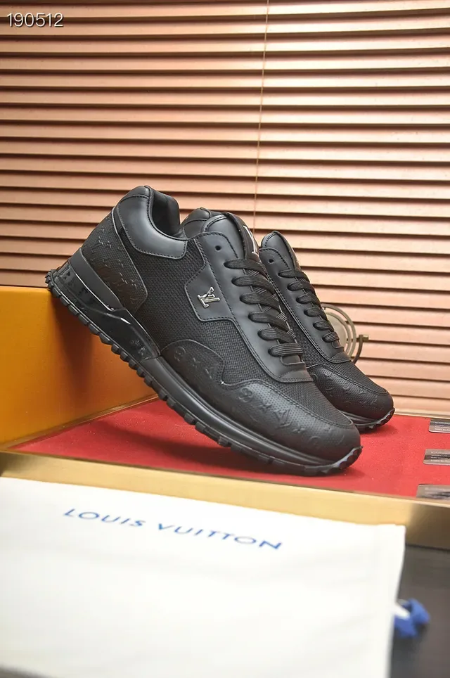 Louis Vuitton Black Monogram-Embossed Leather And Mesh Low-Top Silhouette Lifestyle Sneakers 7