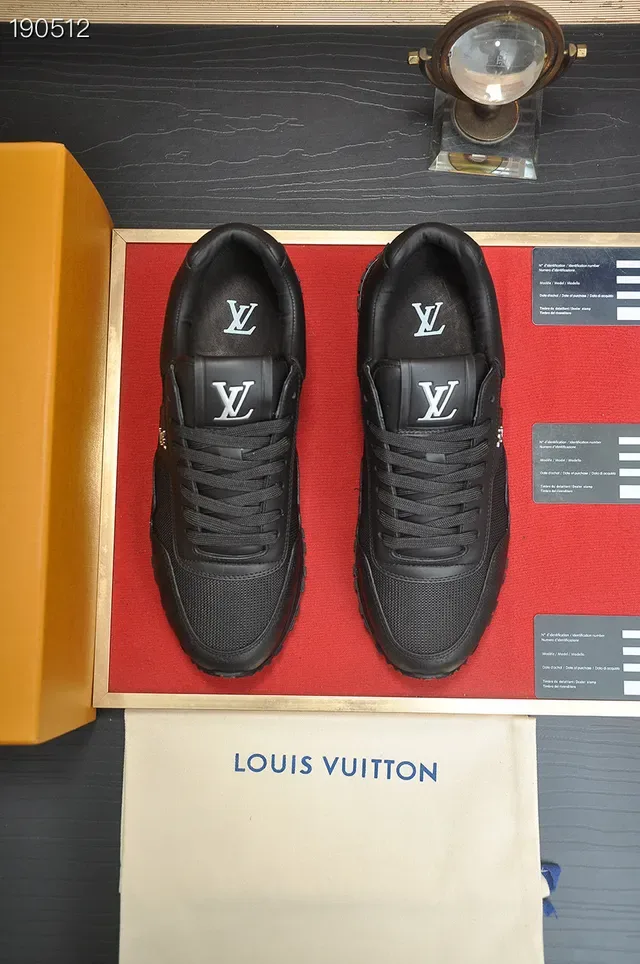 Louis Vuitton Black Monogram-Embossed Leather And Mesh Low-Top Silhouette Lifestyle Sneakers 8