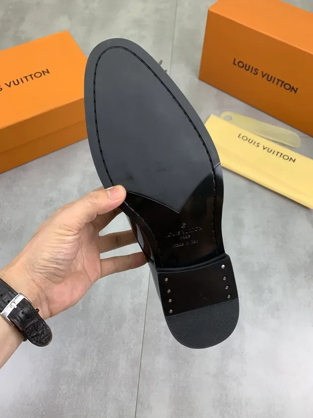 Louis Vuitton Black Patent Leather Cap Toe Oxford Shoes 2