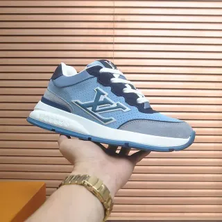Louis Vuitton Azul Marinho Monogramadas Superior Perfurada Sneakers Lifestyle