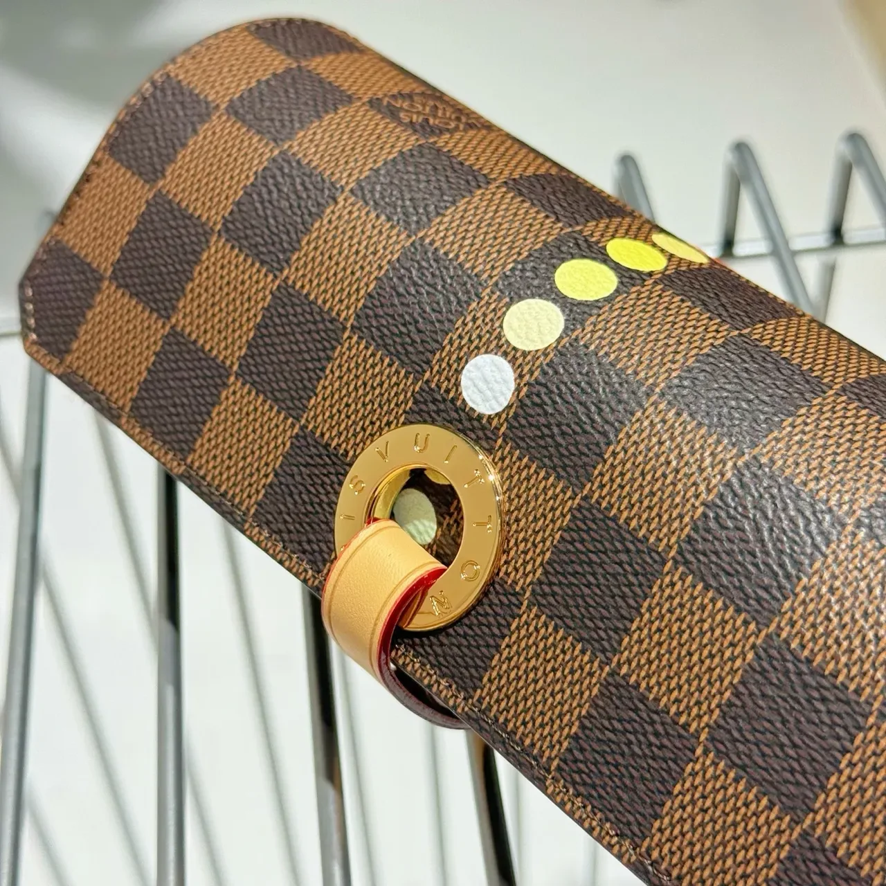 Louis Vuitton Brown Gold Cylindrical Rigid Case Damier Ebène Canvas Tote Bag 4
