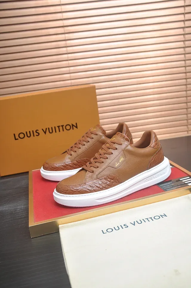 Louis Vuitton Signature Sneaker বাদামী চামড়া Lifestyle Sneakers 4