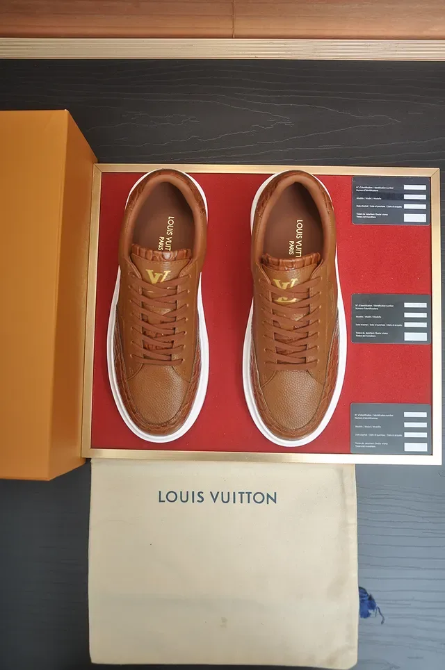 Louis Vuitton Signature Sneaker বাদামী চামড়া Lifestyle Sneakers 5