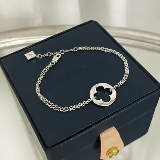 Louis Vuitton Clover Cutout Silver Chain Bracelet