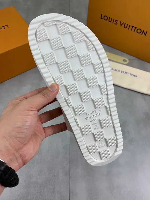 Louis Vuitton Double Buckle Slide White Monogram Slippers 2