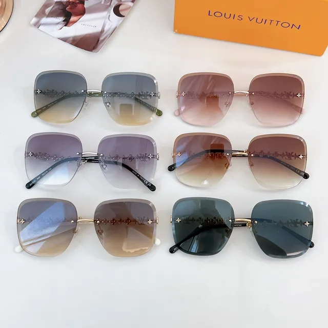 Louis Vuitton Chaîne Florale Monogramme Sans Monture Bouclier Lunettes de soleil 3