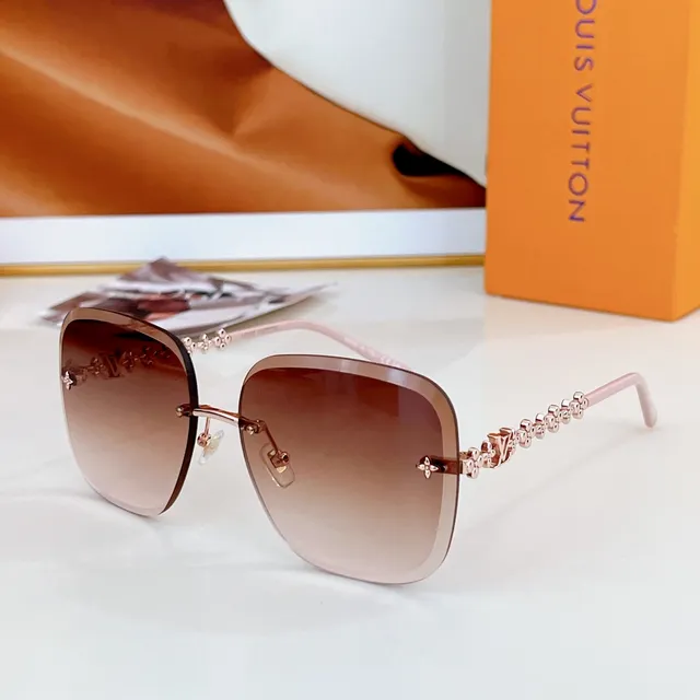 Louis Vuitton Chaîne Florale Monogramme Sans Monture Bouclier Lunettes de soleil 4