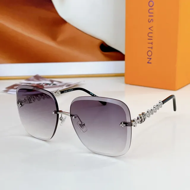 Louis Vuitton Chaîne Florale Monogramme Sans Monture Bouclier Lunettes de soleil 6