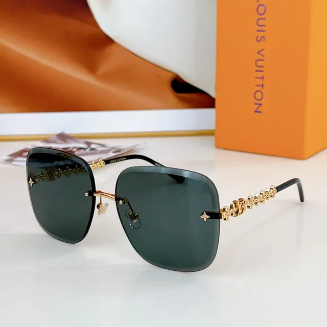 Louis Vuitton Chaîne Florale Monogramme Sans Monture Bouclier Lunettes de soleil 7