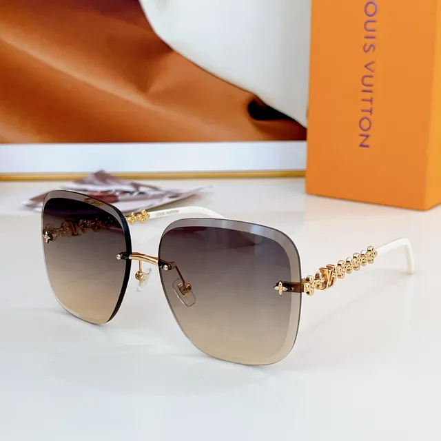 Louis Vuitton Chaîne Florale Monogramme Sans Monture Bouclier Lunettes de soleil 9