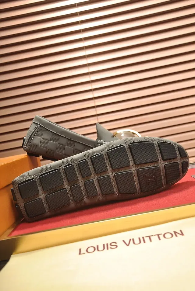 Louis Vuitton Loafer Gris Beige Damier Attache Penny 3