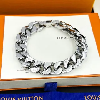 سوار لويس فيتون آيكونيك شين Polished Silver-Tone Monogram