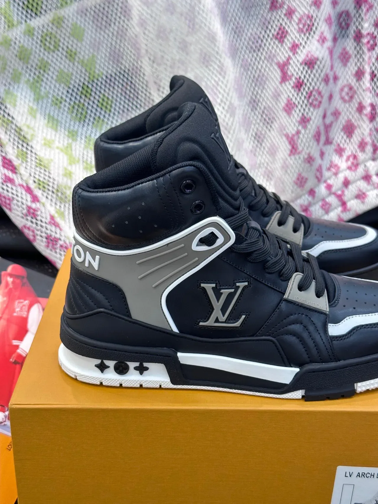 Louis Vuitton LV Arch Light Sneaker Black White Gray Lifestyle Sneakers 7