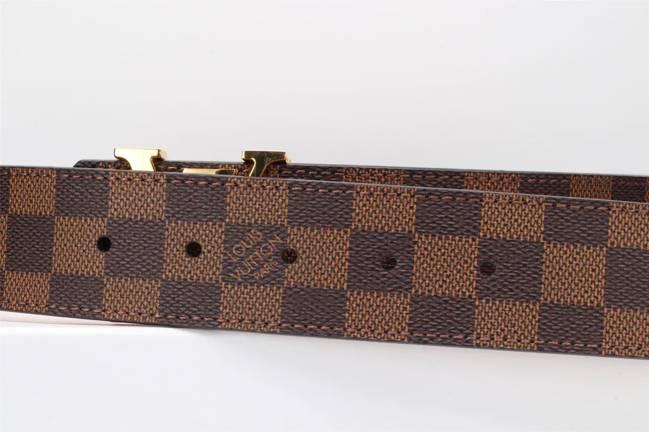 Louis Vuitton LV Ceinture Damier Ebène Marron Toile Cuir 6