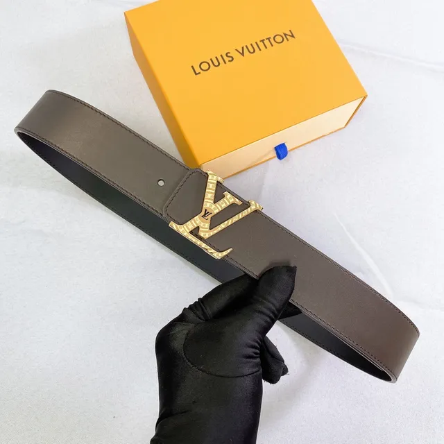 Louis Vuitton LV Initiales Cinturón de cuero marrón 2