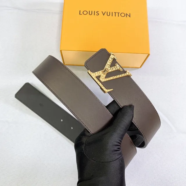 Louis Vuitton LV Initiales Cinturón de cuero marrón 3