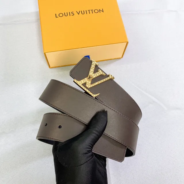 Louis Vuitton LV Initiales Cinturón de cuero marrón 5