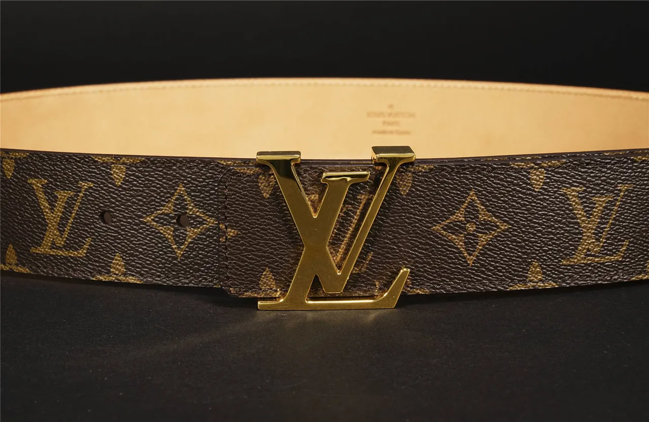 Louis Vuitton LV Initiales Ceinture de cuir canvas marron Monogram 3