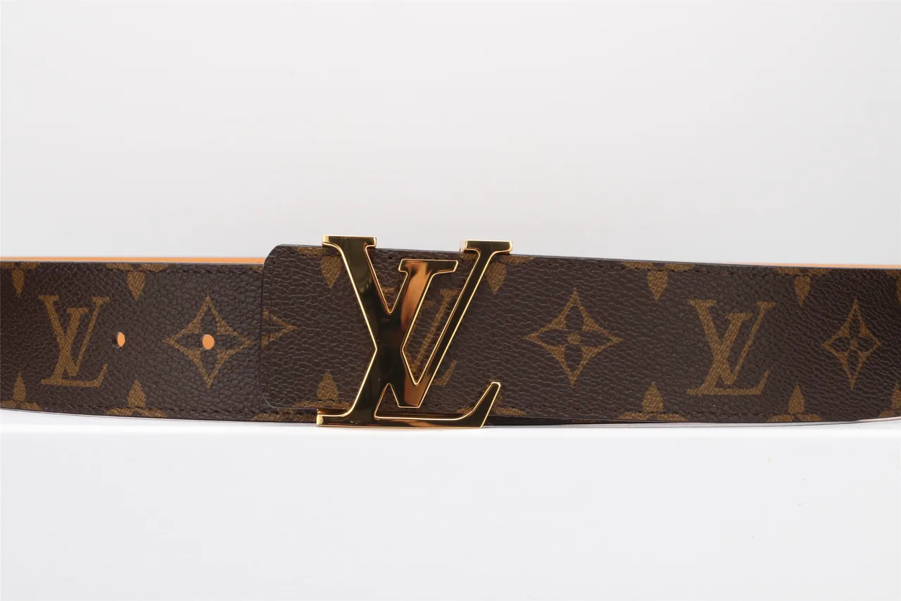 Louis Vuitton LV Initiales Ceinture de cuir canvas marron Monogram 14