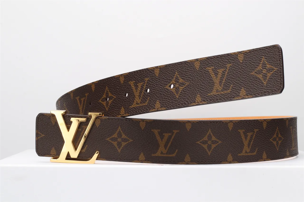 Louis Vuitton LV Initiales Ceinture de cuir canvas marron Monogram 20