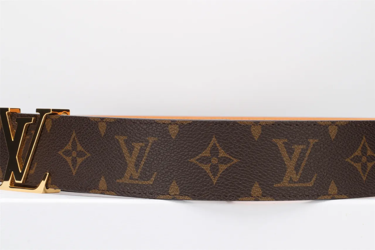 Louis Vuitton LV Initiales Ceinture de cuir canvas marron Monogram 21