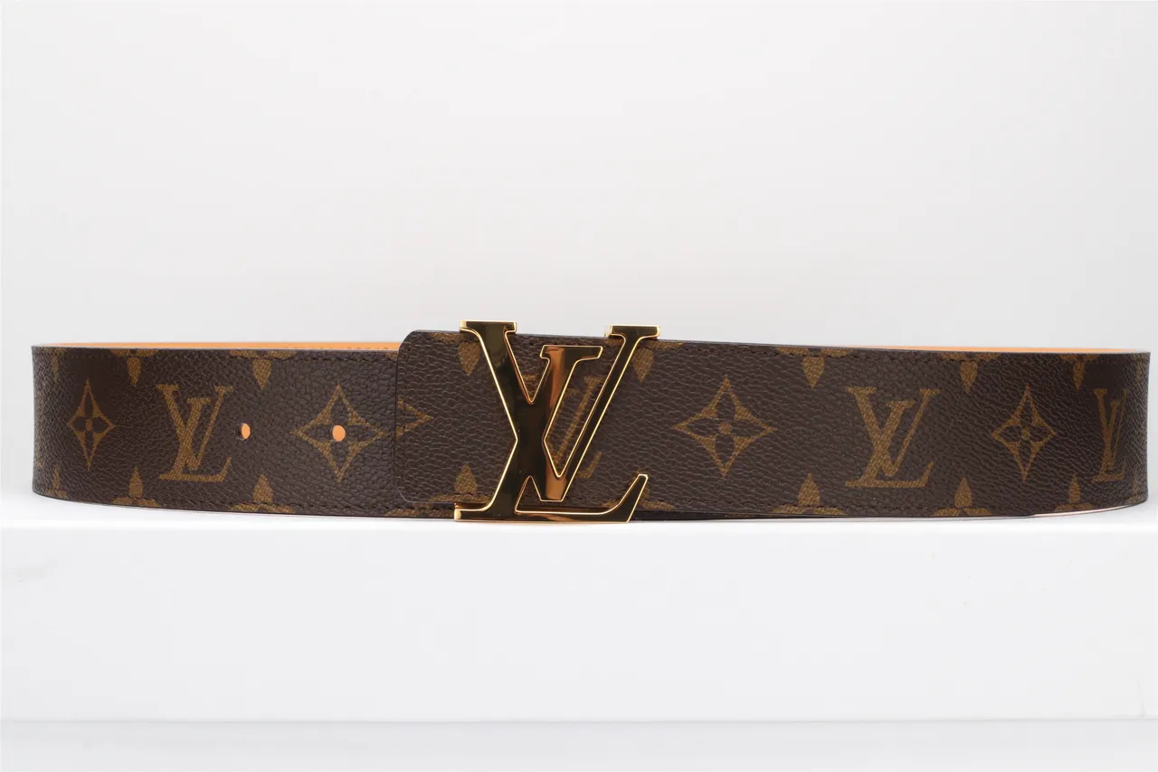 Louis Vuitton LV Initiales Ceinture de cuir canvas marron Monogram 23