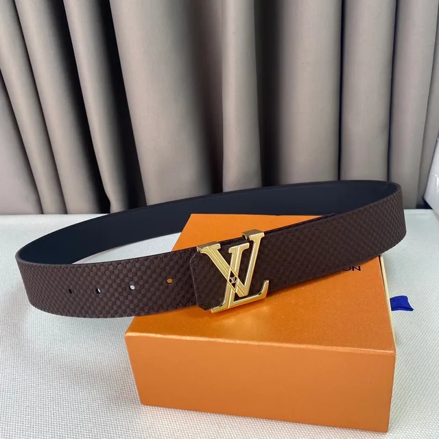 Louis Vuitton LV Initiales 棕色编织皮革腰带 2