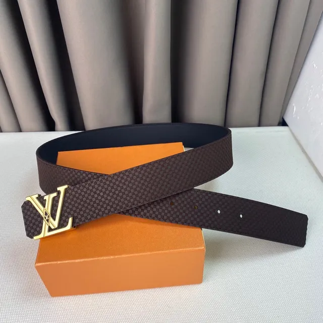 Louis Vuitton LV Initiales 棕色编织皮革腰带 3