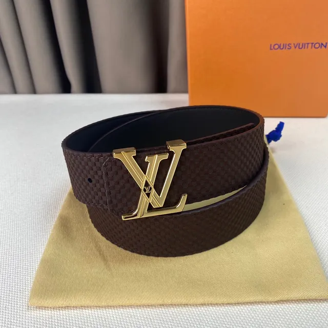 Louis Vuitton LV Initiales 棕色编织皮革腰带 4