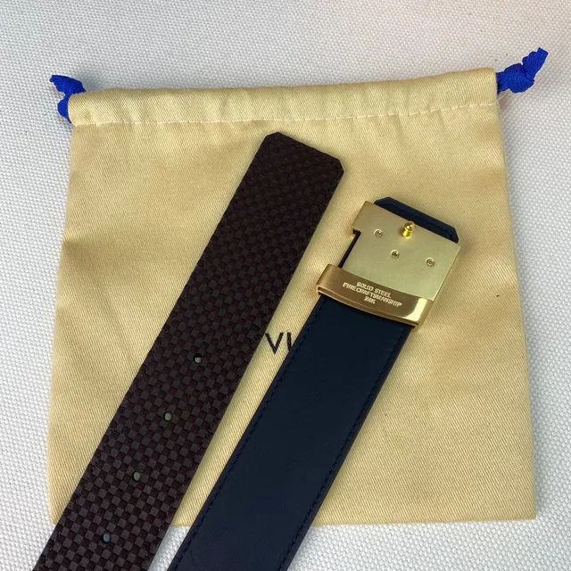 Louis Vuitton LV Initiales 棕色编织皮革腰带 5