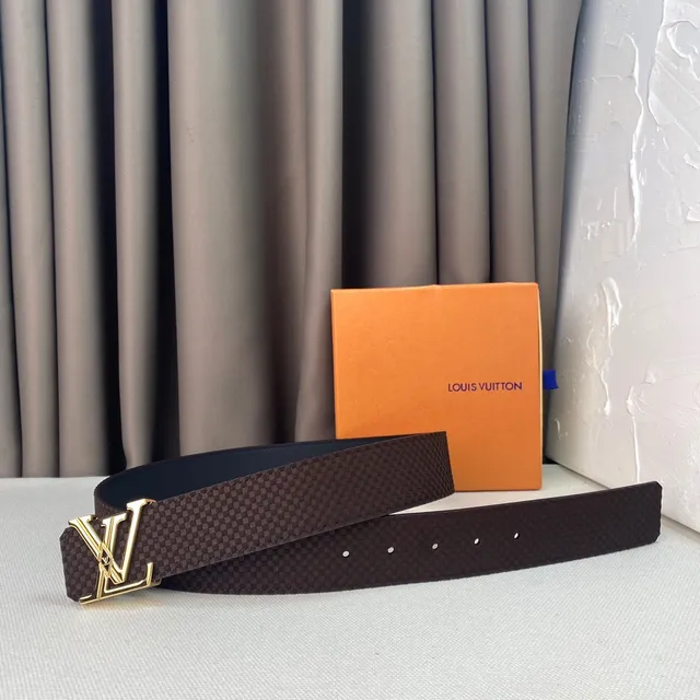 Louis Vuitton LV Initiales 棕色编织皮革腰带 6