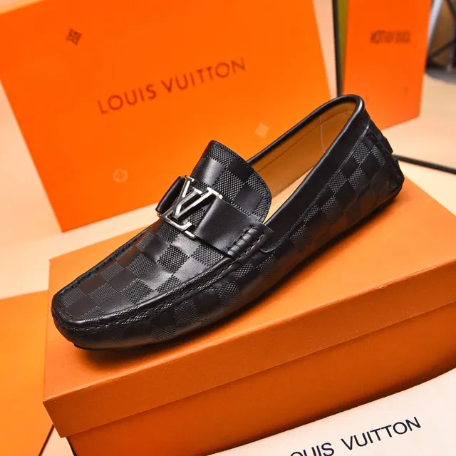 Louis Vuitton LV Loafer Preto Damier Graphite Check Couro Loafers 6