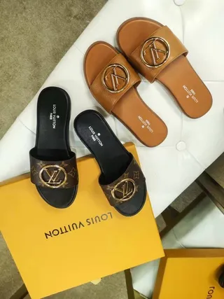 Louis Vuitton LV Slide Monogram Brown and Black Slippers 4