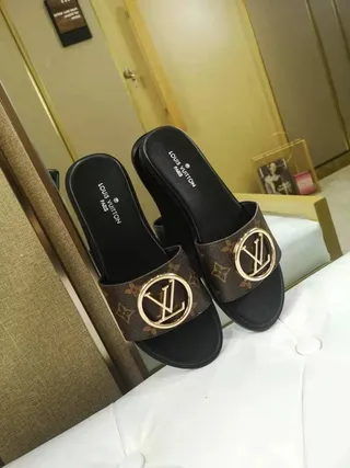 Louis Vuitton LV Slide Monogram Brown and Black Slippers 5