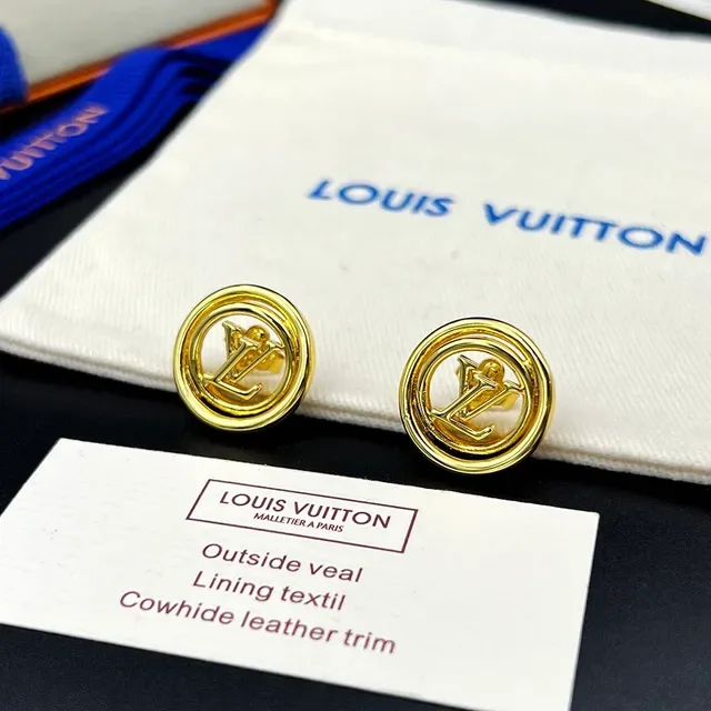 Louis Vuitton LV Stellar Circular LV Circle Gold-Tone Stud Earrings 8