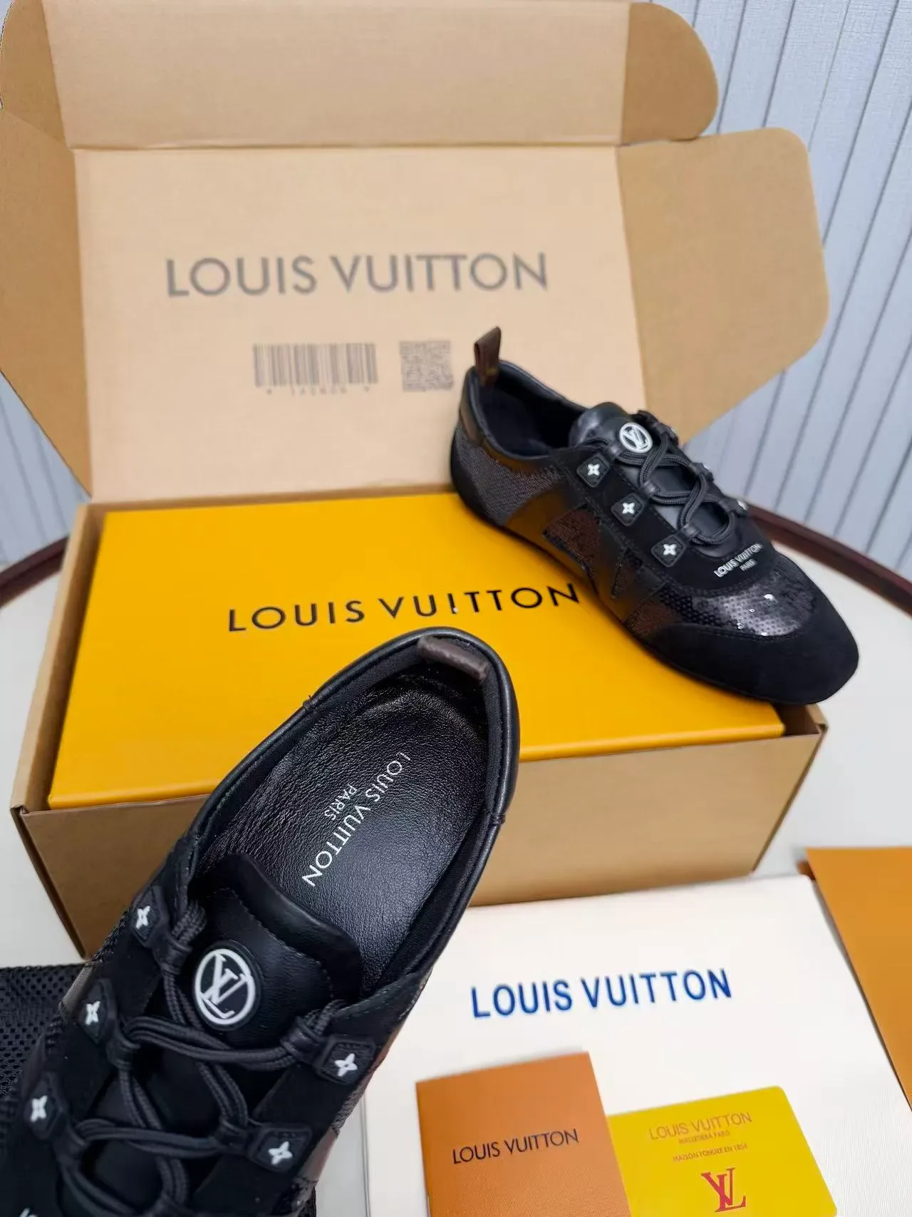 Louis Vuitton LV Trainer Black Low-Top Mixed-Material Lifestyle Sneakers 4