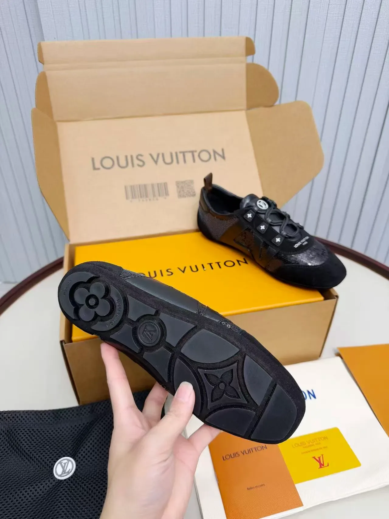 Louis Vuitton LV Trainer Black Low-Top Mixed-Material Lifestyle Sneakers 5
